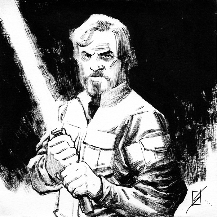 700x700 6x6 - Luke Skywalker Sketch