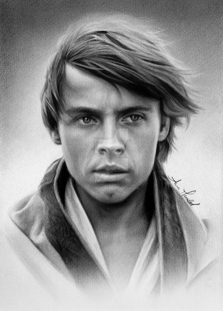 757x1056 Luke Skywalker By Anokaxlegolas - Luke Skywalker Sketch
