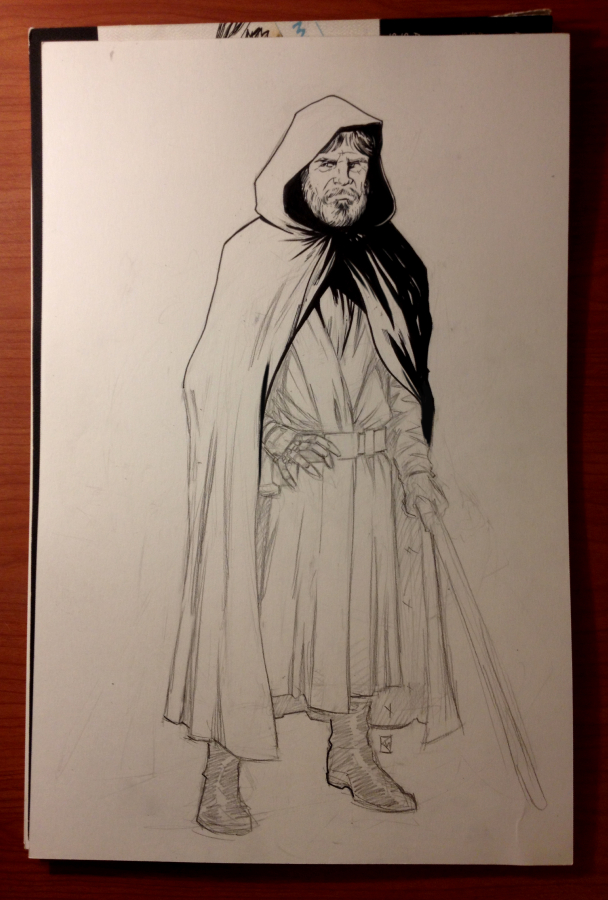 608x900 Luke Skywalker Sketch By Kr Whalen - Luke Skywalker Sketch