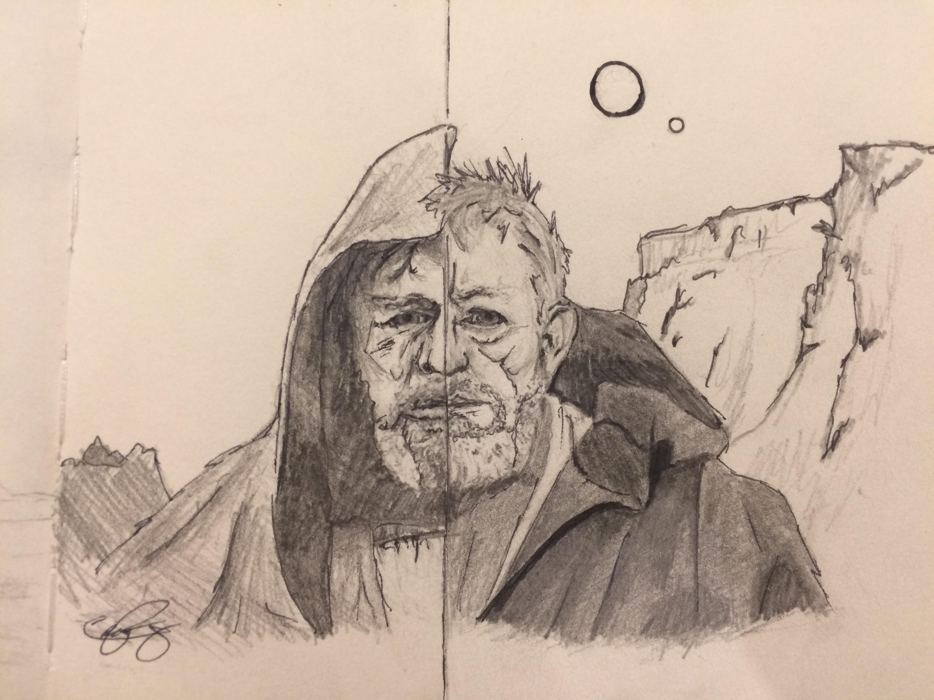 3264x2448 My Attempt - Luke Skywalker Sketch