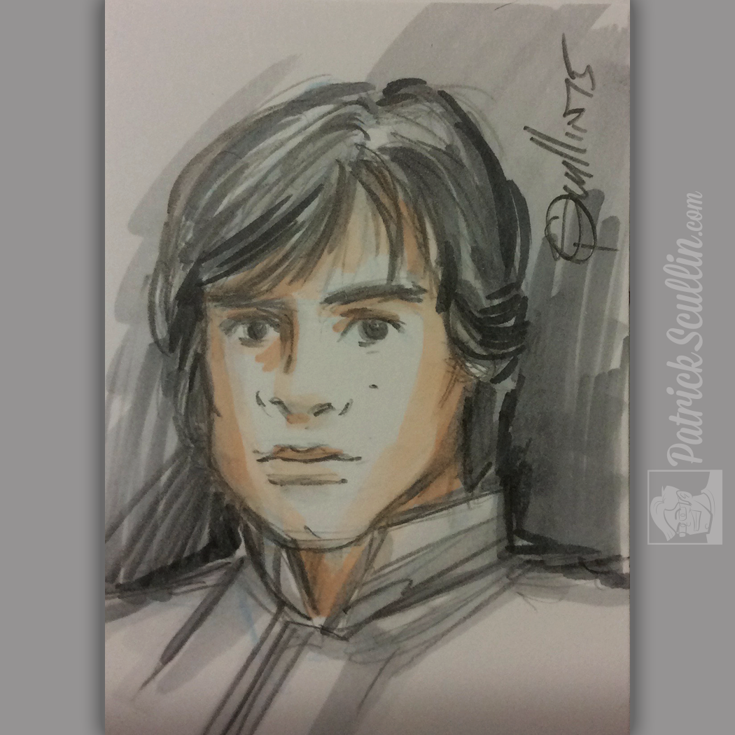 1050x1050 Patrick Scullin Luke Skywalker Sketch Card Original - Luke Skywalker Sketch