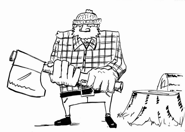 750x535 July 14th - Lumberjack Sketch