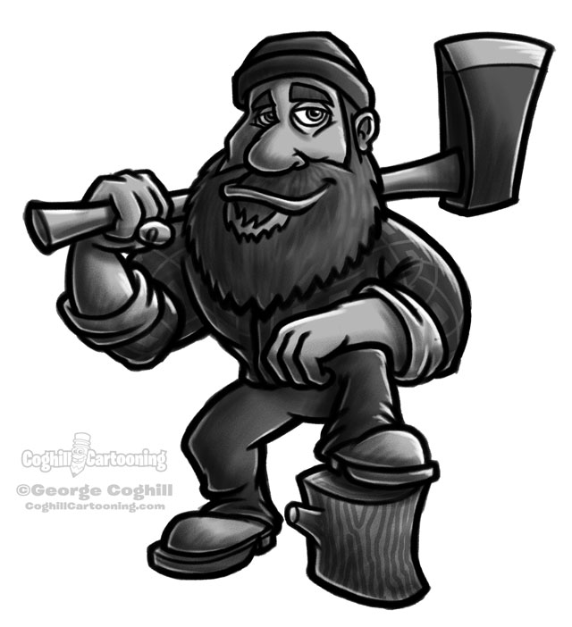 640x702 Lumberjack Cartoon Character Sketch - Lumberjack Sketch