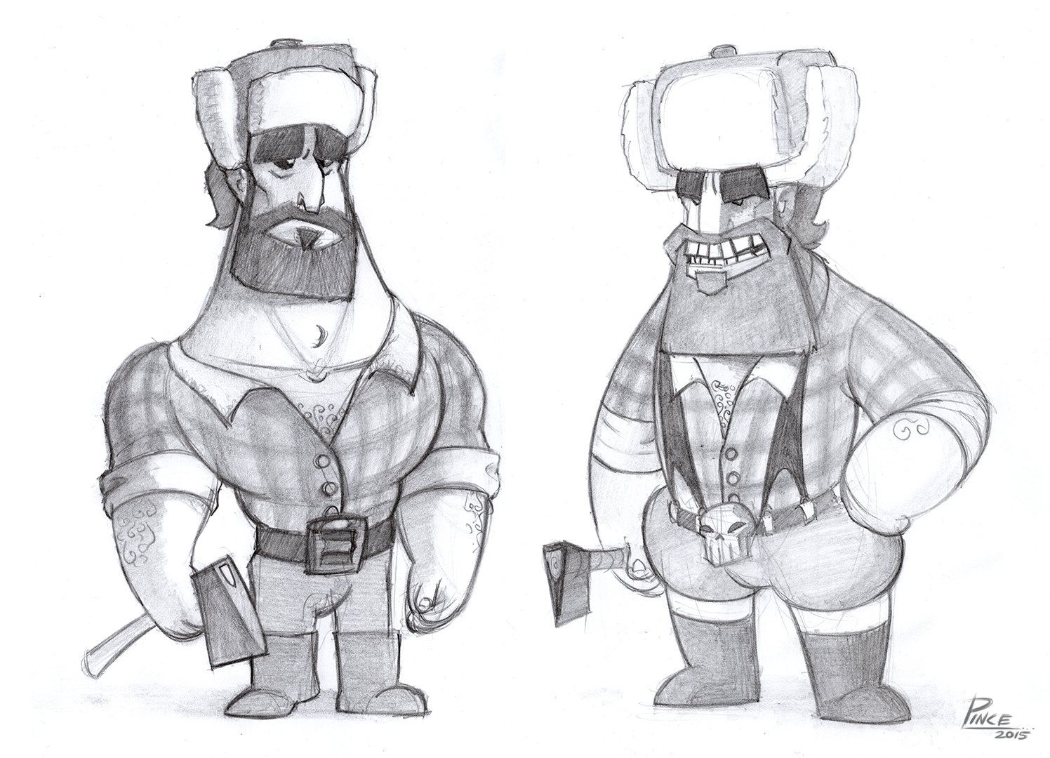 1496x1080 Artstation - Lumberjack Sketch