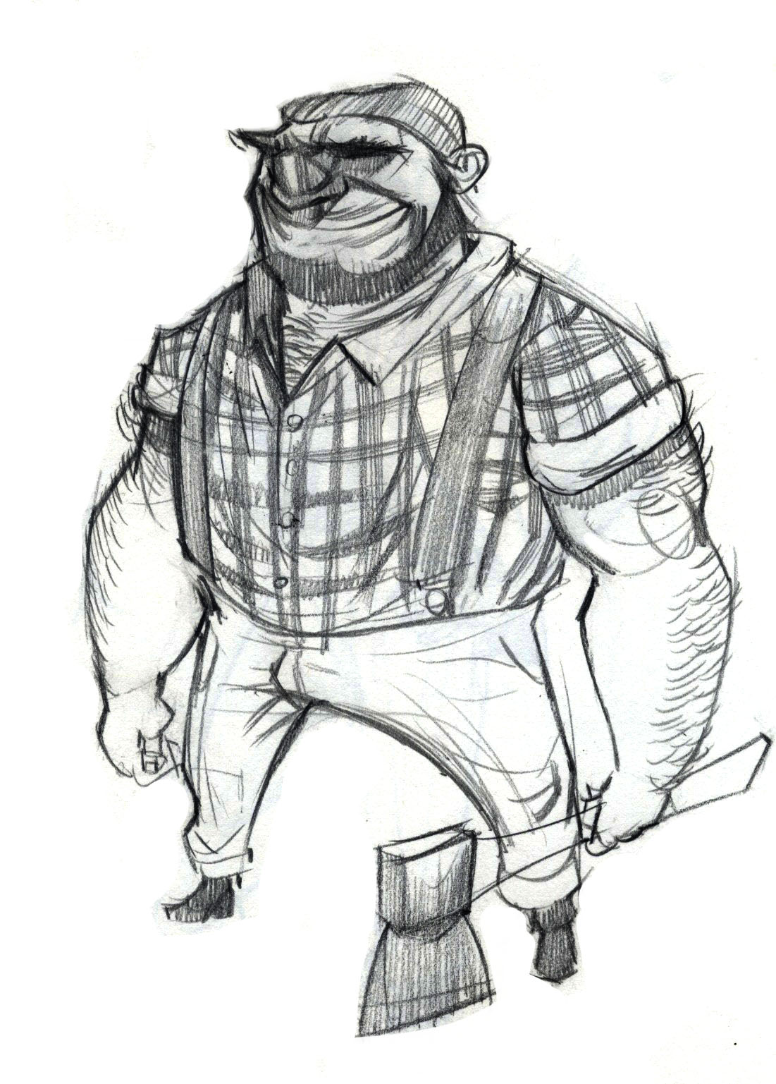 1101x1537 P.cohen Sketch Blog The Lumberjack - Lumberjack Sketch