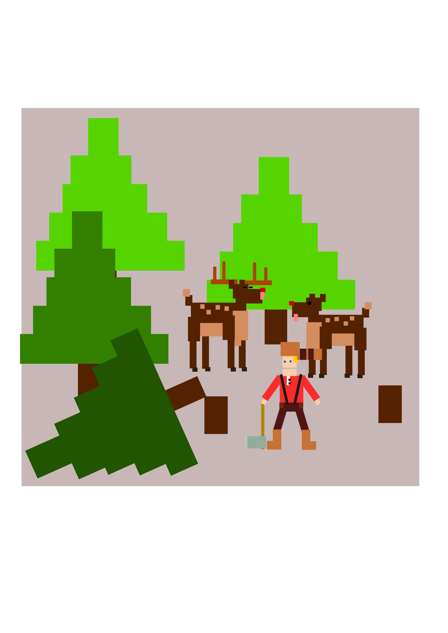 1697x2400 Lumberjack Sketch Icons Png - Lumberjack Sketch