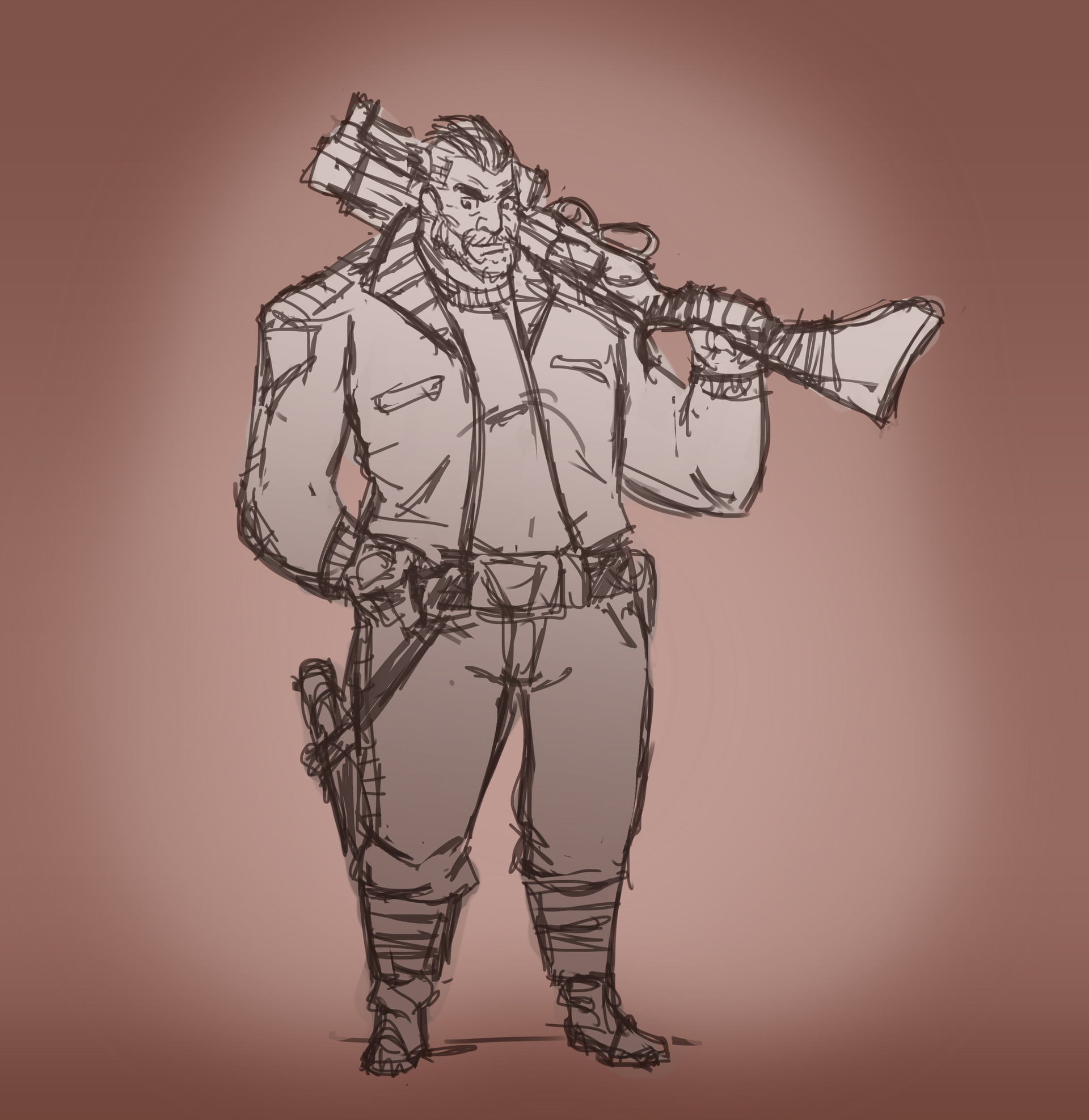 1920x1975 Diego Santos - Lumberjack Sketch