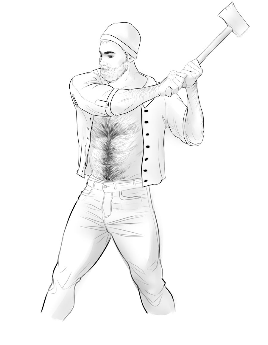 900x1161 Entry - Lumberjack Sketch