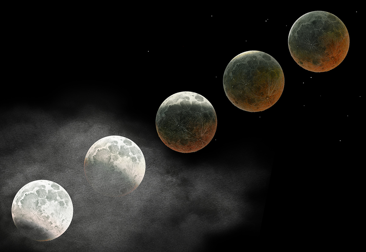 1200x828 Lunar Eclipse 4 April 2015 Astronomy Sketch Of The Day - Lunar Eclipse Sketch