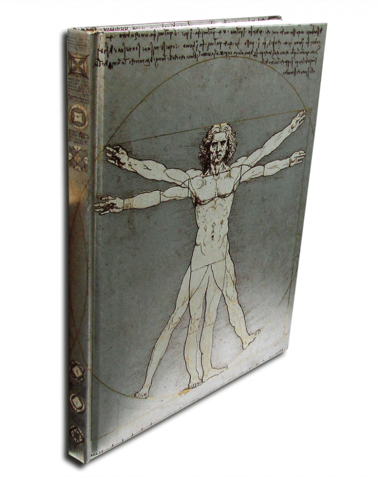 779x975 Leonardo Da Vinci Vitruvian Man (Luxury Sketch Book) Queen Books - Luxury Sketch