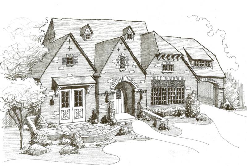 800x538 Dallas Luxury Home Designs, Custom Residential Homes - Luxury Sketch