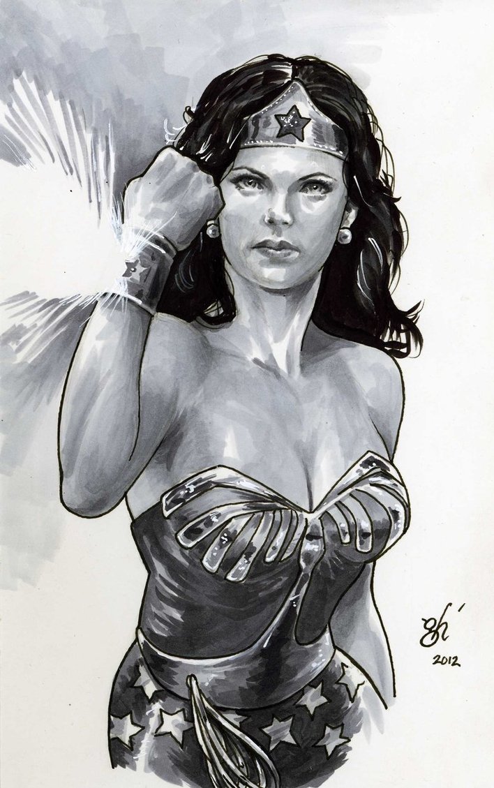 708x1129 Lynda Carterwonder Woman - Lynda Sketch