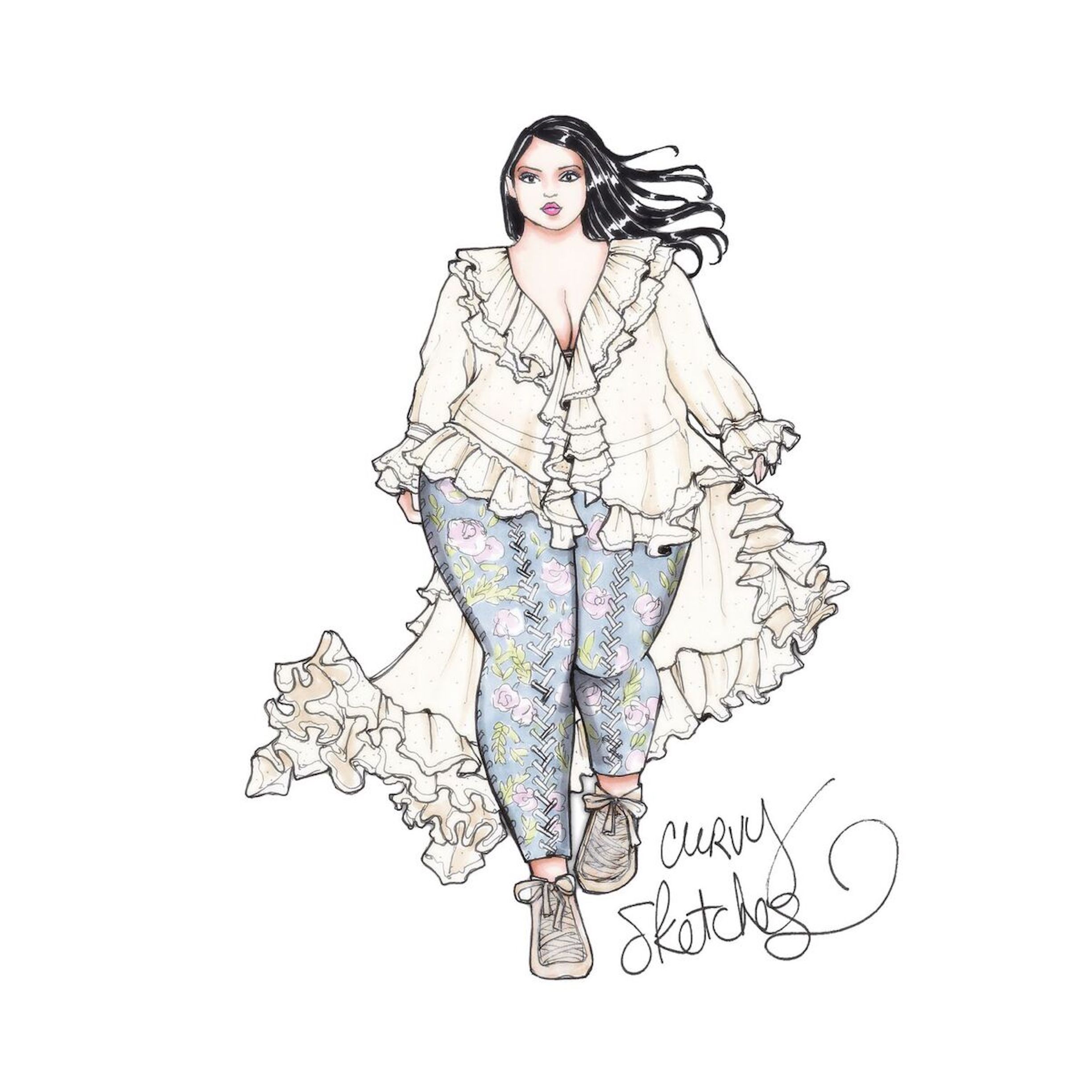 2448x2448 Once Upon A Curvy Sketch - M Sketch