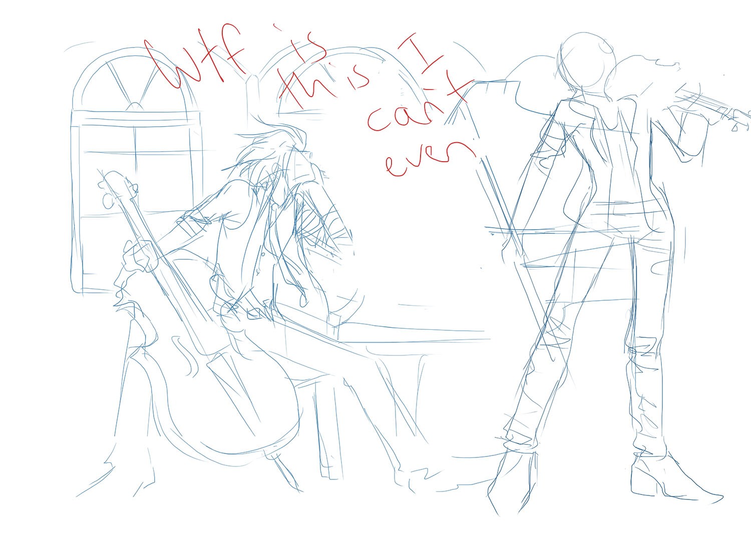 1500x1075 Violoncello From Sketch To Finish Annabel Lee (Zenphoenixa) - M Sketch