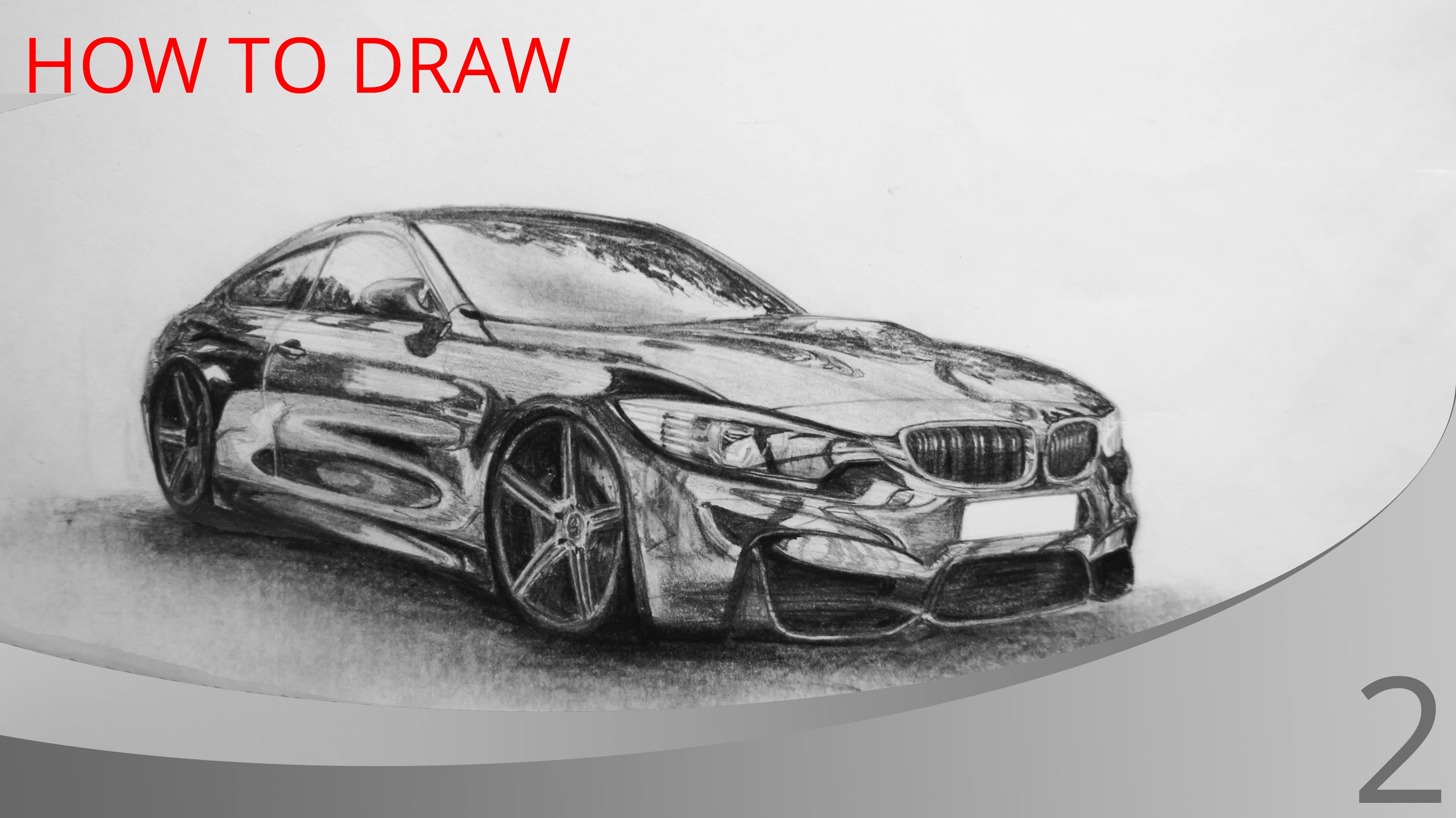 Рисунок BMW m4 карандашом