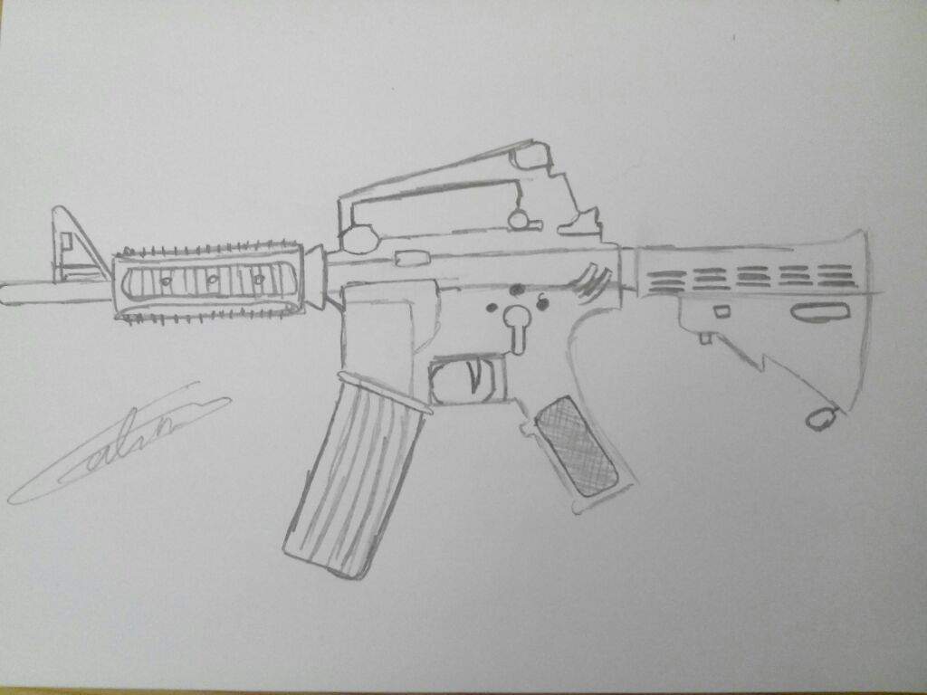 1024x768 M4 Sketch Battlefield Amino Amino - M4 Sketch