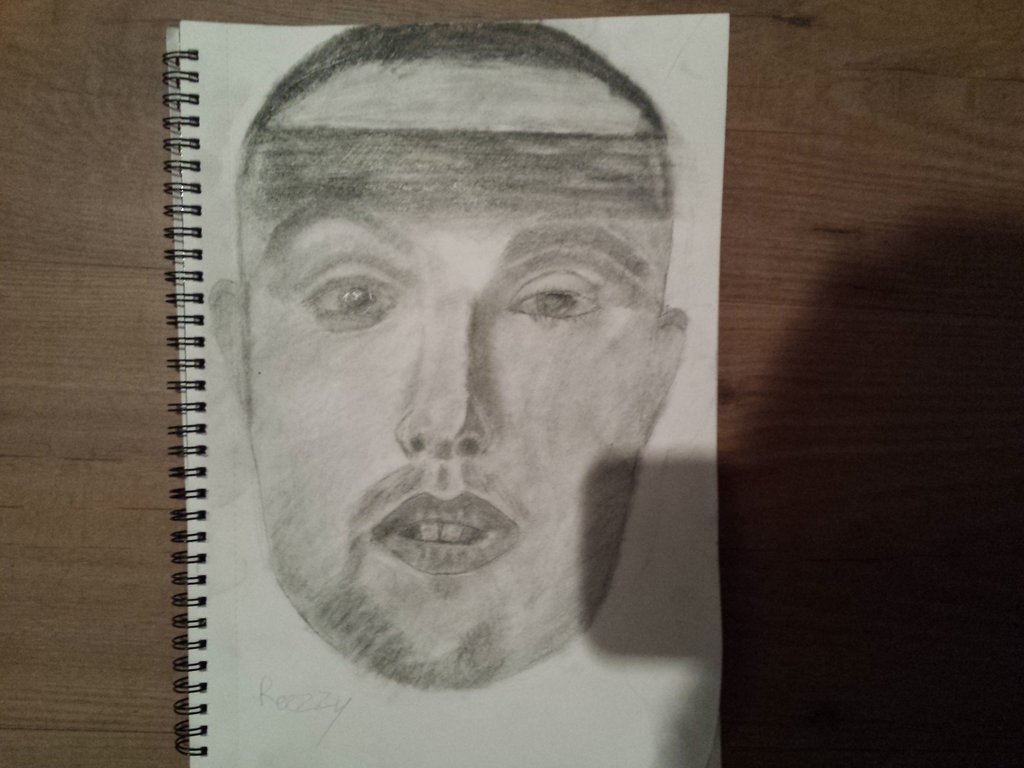 1024x768 Mac Miller Sketch By Reezzy By Rorybaird - Mac Miller Sketch