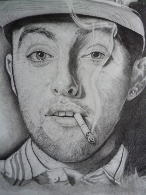 480x640 Portrait Of Mac Miller By Dgk On Stars Portraits - Mac Miller Sketch