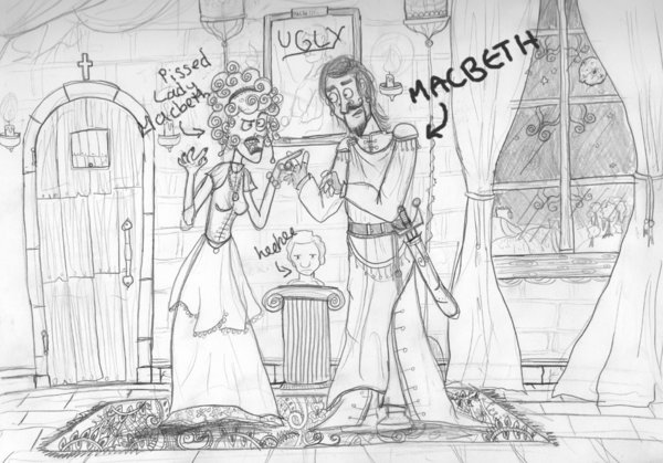 600x419 Macbeth Sketch 01 By Tear Drop - Macbeth Sketch