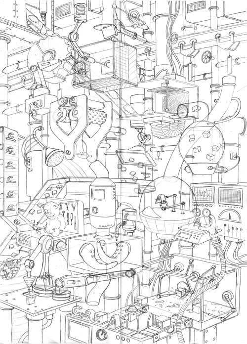 500x696 Another Factory Sketch And Thoughts On Style Joe Mills - Machine Sketch