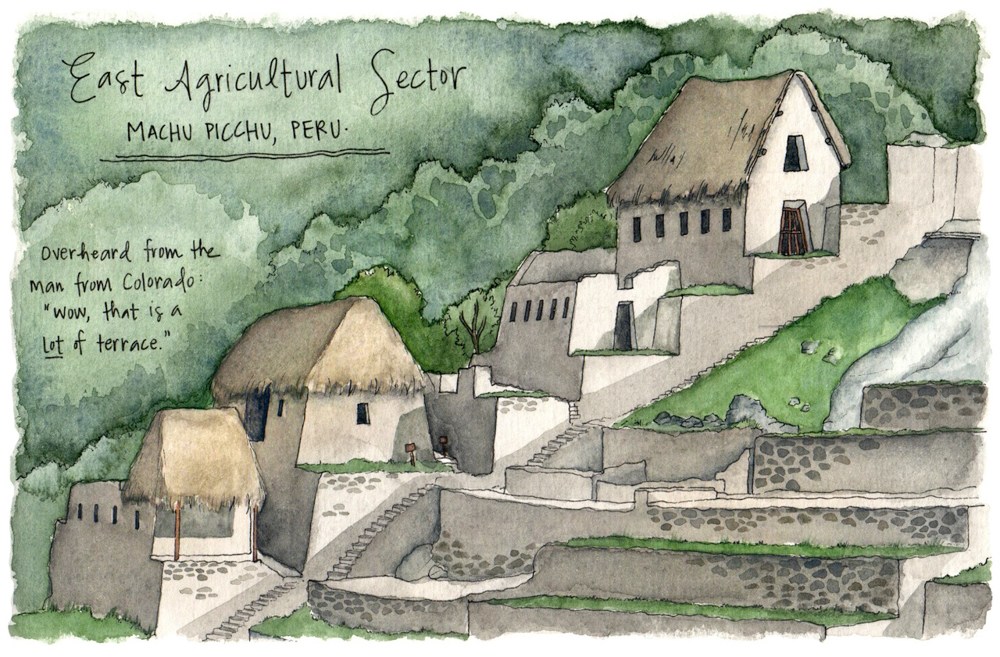 1000x657 Machu Picchu Sketches For National Geographic - Machu Picchu Sketch