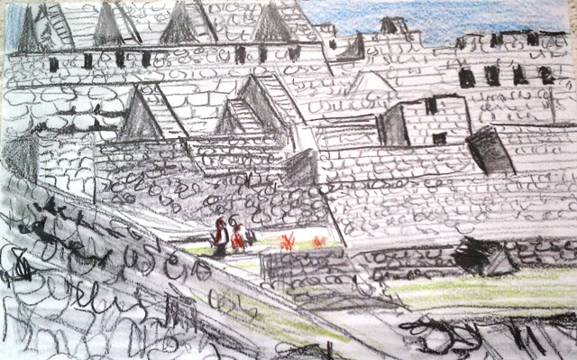 640x399 Art Carol King Drawing, Painting, Complaining - Machu Picchu Sketch