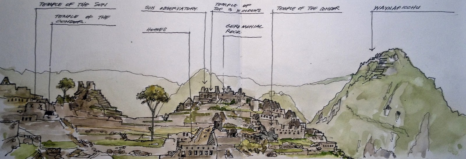 1600x549 Sketch Journal Machu Picchu - Machu Picchu Sketch