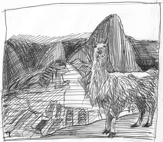 550x480 Jazmin Giron - Machu Picchu Sketch