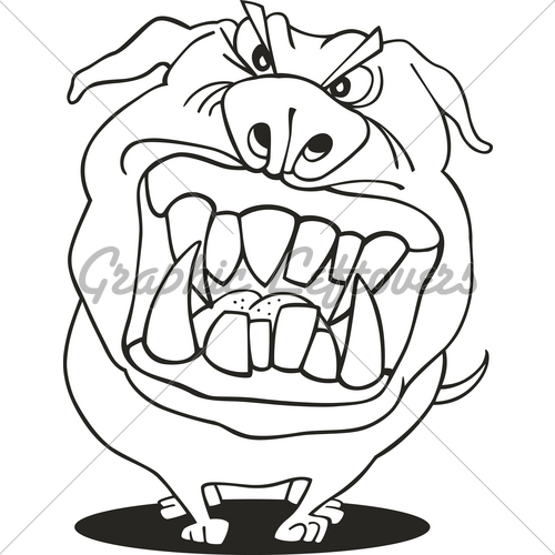 500x500 Mad Dog For Coloring Book Gl Stock Images - Mad Dog Sketch
