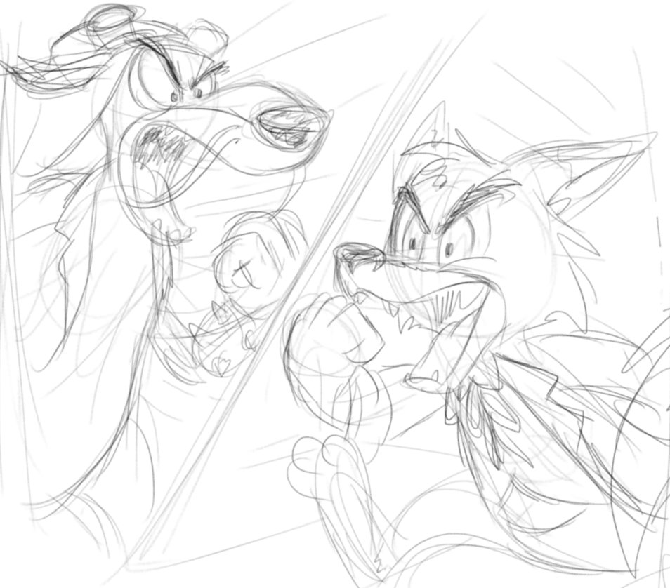 954x838 Mad Dog Vs Brer Fox Sketch By Colossalstinker - Mad Dog Sketch