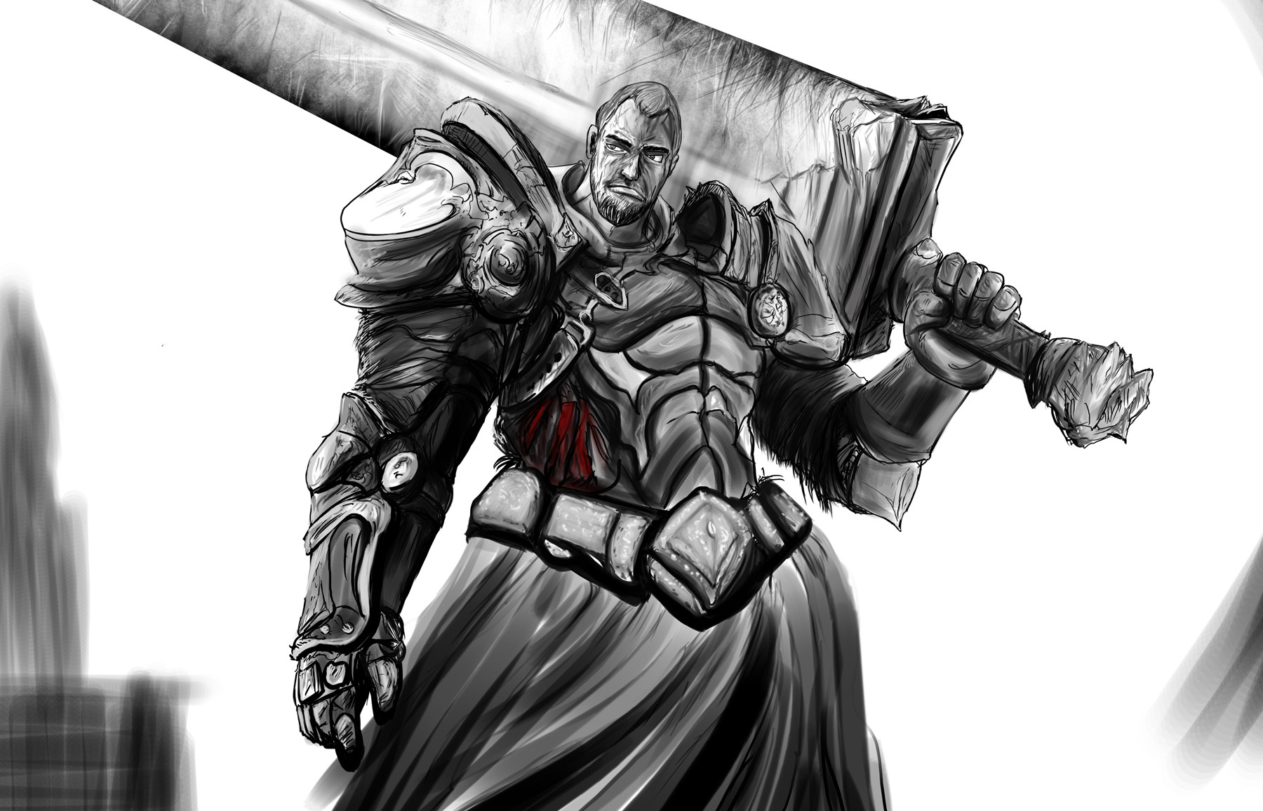 1800x1156 Artstation - Mad Dog Sketch