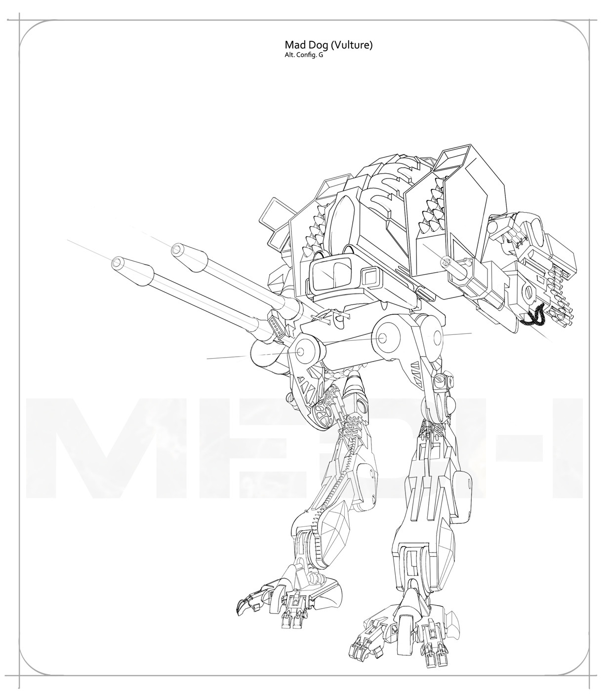 1235x1407 Dennis De Koning - Mad Dog Sketch