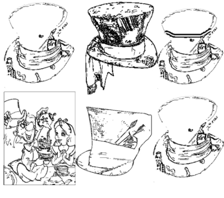 454x400 Mad Hatter Hat Brushes By 00cheily00 - Mad Hatter Hat Sketch