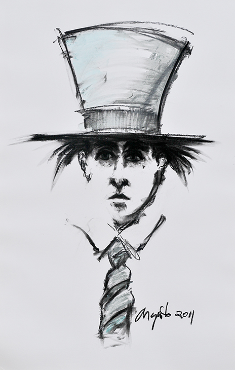 464x730 Mad Hatter 3 Drawing Frank Argento - Mad Hatter Sketch