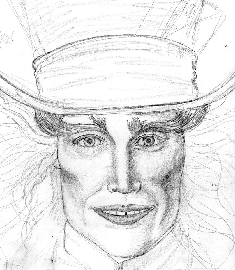 807x928 Mad Hatter Sketch By Artlyss - Mad Hatter Sketch