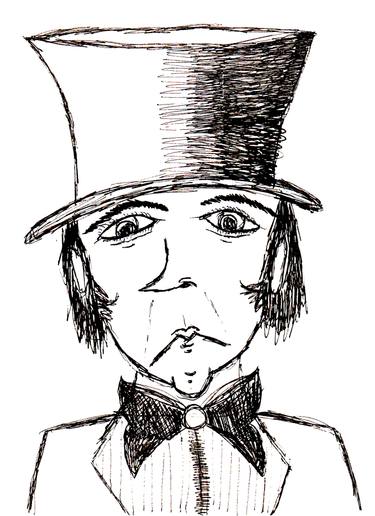 375x516 Melancholic Mad Hatter Drawing By Anna Frior Saatchi Art - Mad Hatter Sketch