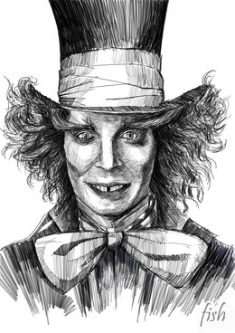260x368 Download Alice In Wonderland Mad Hatter Clipart Mad Hatter March - Mad Hatter Sketch