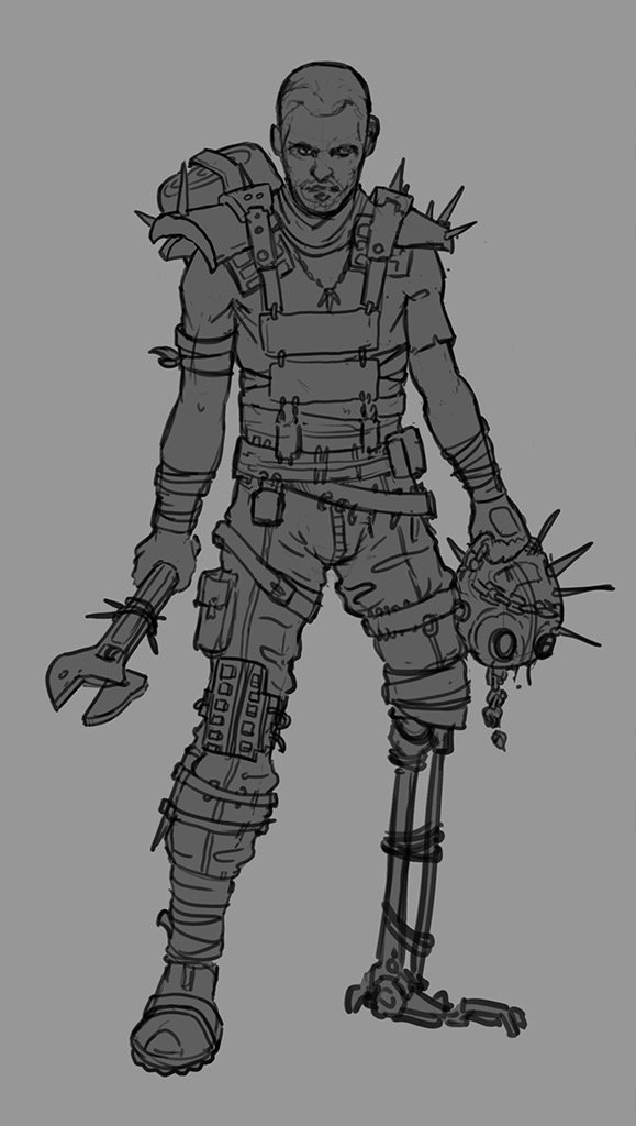 579x1024 Juan Novelletto - Mad Max Sketch
