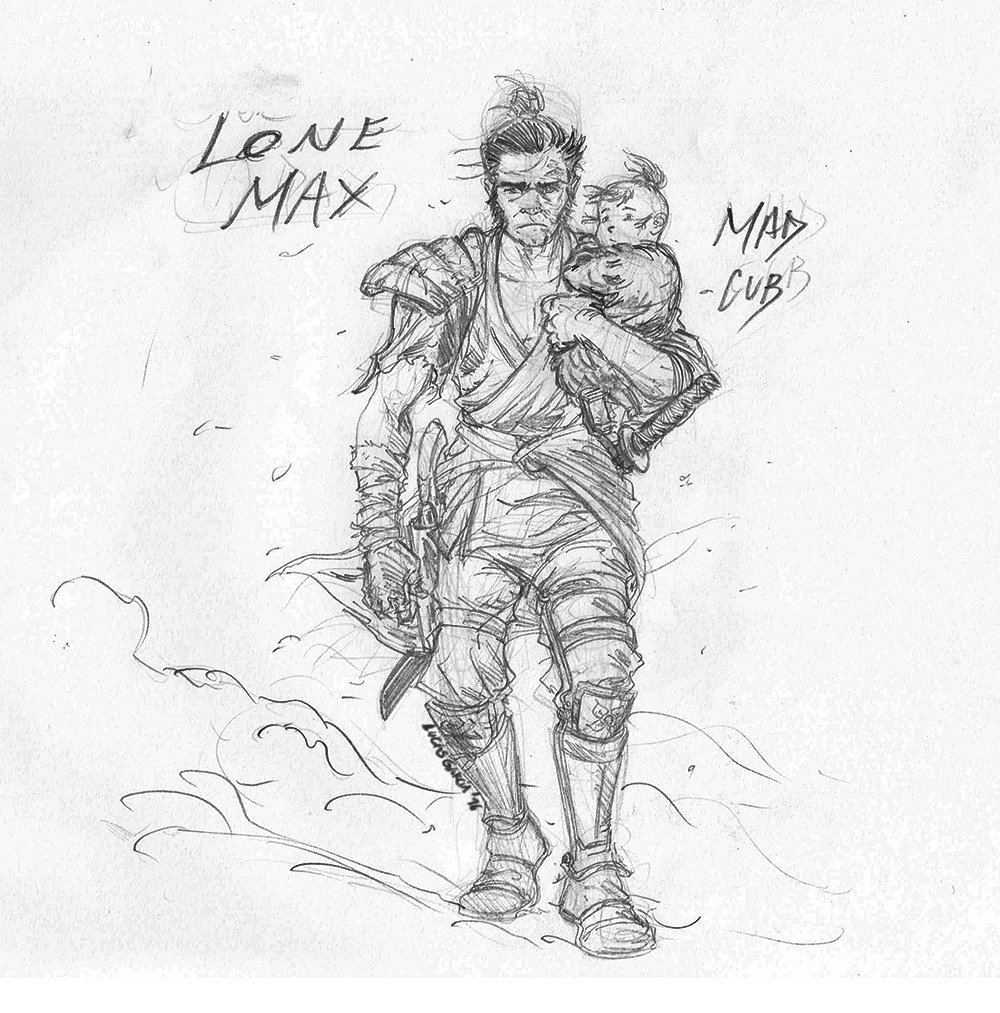 1000x1013 Lucas On Twitter Lone Wolf Mad Max - Mad Max Sketch