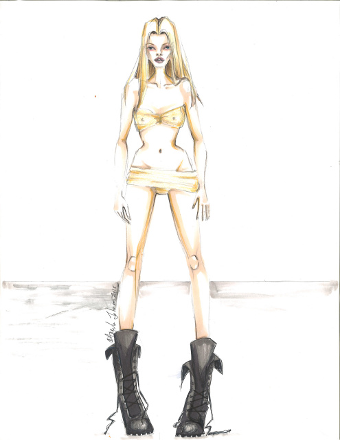 495x640 Mad Max Fashion Sketch - Mad Max Sketch