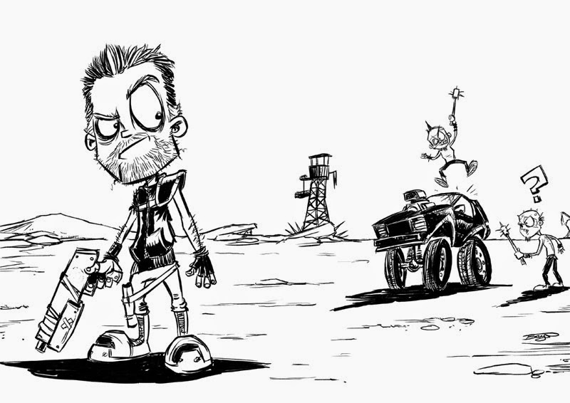 800x566 From Above Comic Book Sketch Of The Day 34 - Mad Max Sketch