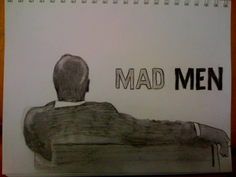 800x600 Mad Men Sketch Pencils And Charcoal - Mad Men Sketch