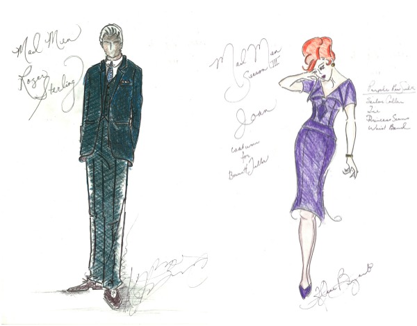 600x469 Mad Men Sketches At The Smithsonian So Much To Smile About - Mad Men Sketch