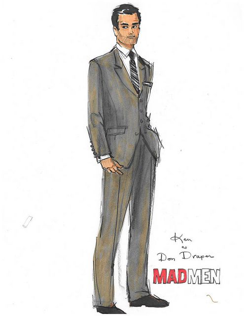 Mad Men Sketch at PaintingValley.com | Explore collection of Mad Men Sketch