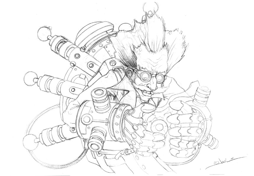859x595 Mad Scientist - Mad Scientist Sketch