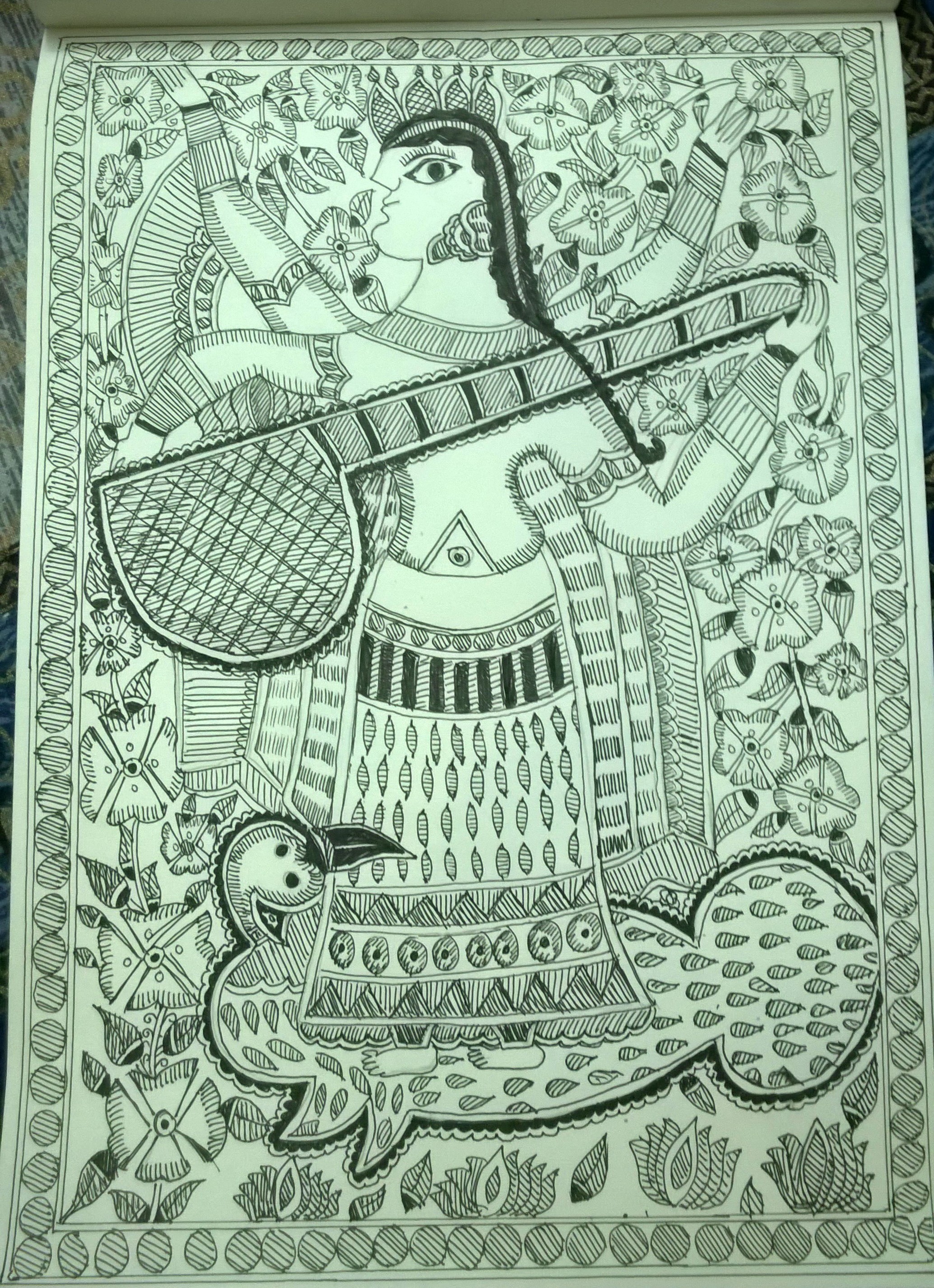 Madhubani Sketches At Explore Collection Of