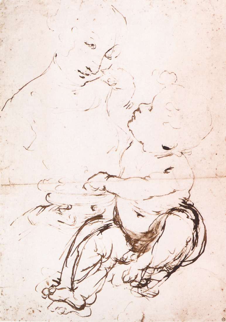772x1097 Madonna And Child (Sketch) By Leonardo Da Vinci History, Analysis - Madonna And Child Sketch