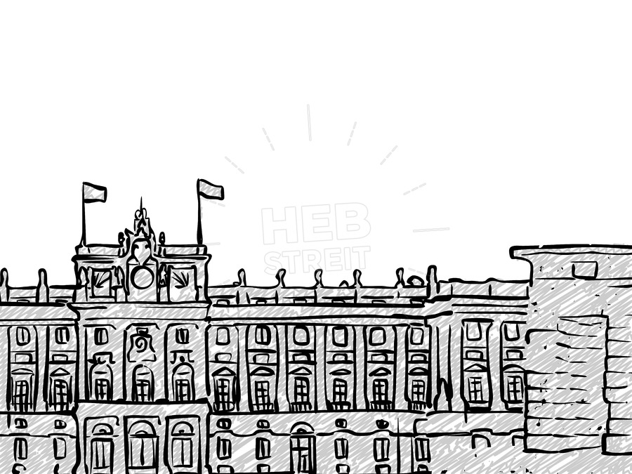 900x675 Madrid, Spain Famous Travel Sketch Hebstreits - Madrid Sketch