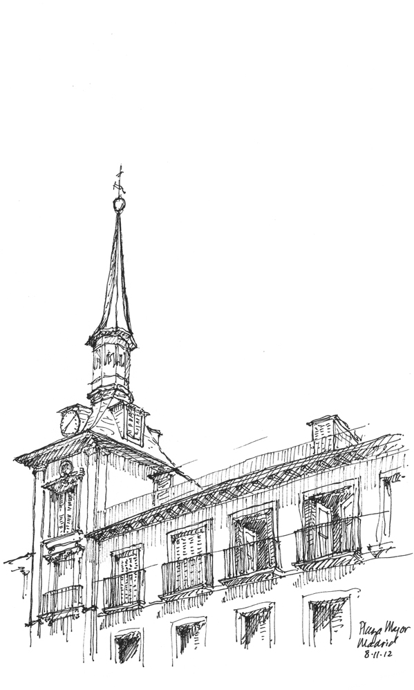 599x998 Bob Krikac Design Drawing - Madrid Sketch