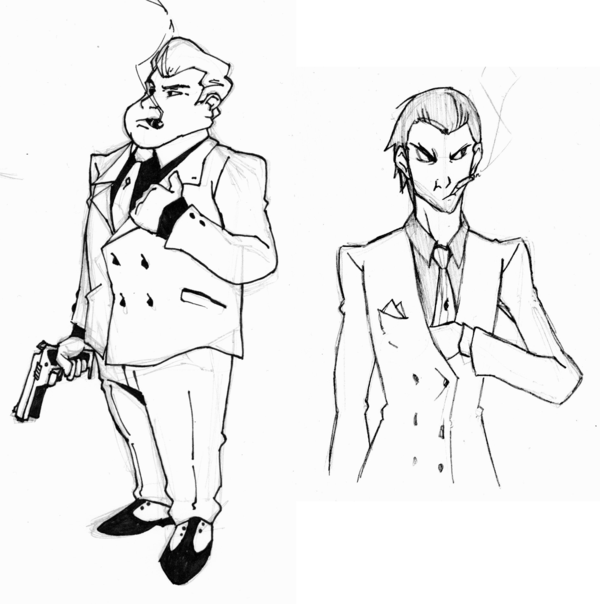 600x604 Mafia Gangsters Sketch Dump By Keeperofpork - Mafia Sketch